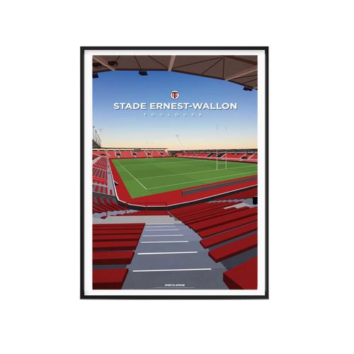 Affiche Rugby Stade Toulousain - Stade Ernest-Wallon 30 x 40 cm