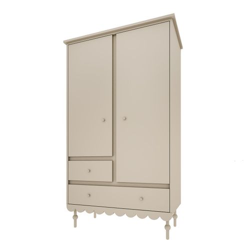 Armoire 2 Portes 2 Tiroirs Olive