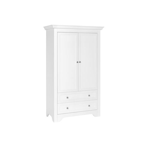 Armoire 2 Portes 2 Tiroirs Blanc
