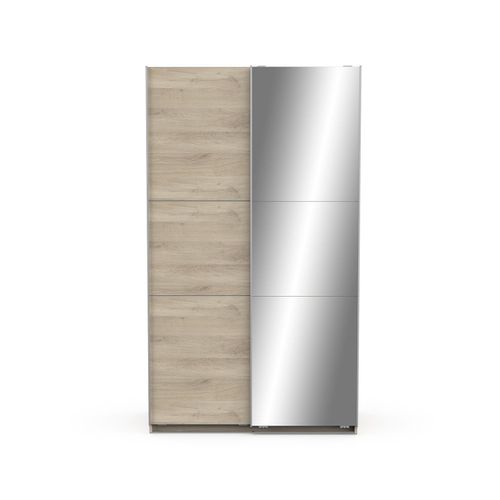 Armoire 2 Portes Coulissantes Et Miroir - L116,5 Cm