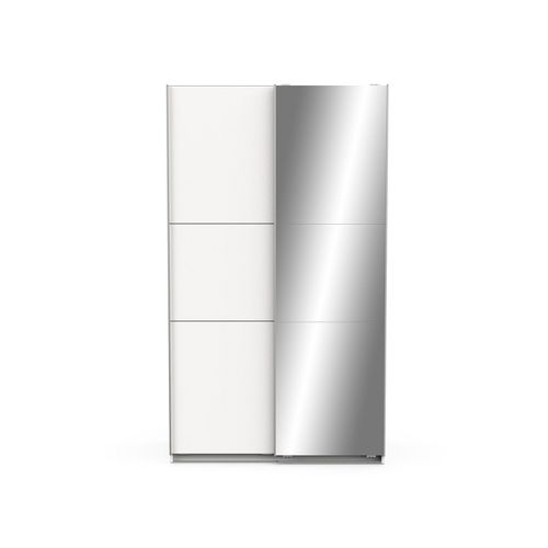 Armoire 2 Portes Coulissantes Et Miroir - L116,5 Cm