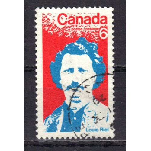 Canada 1970 : Louis Reil, Chef Des Métis - Timbre 6 C. Rouge Et Bleu Oblitéré