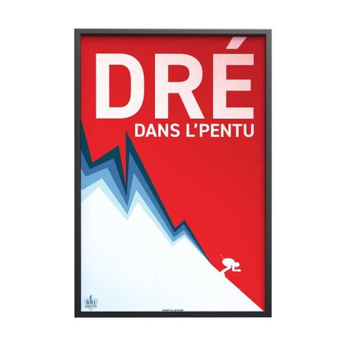 Affiche Ski - Courchevel M¿ribel 2023 Dr¿ dans l'pentu 40x60cm