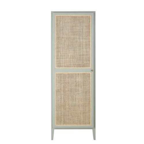 Armoire Bonneti¿Re Verte Et Cannage En Rotin
