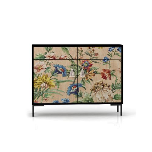 Buffet En Mdf 2 Portes Et 2 Tiroirs Imprim¿ Floral