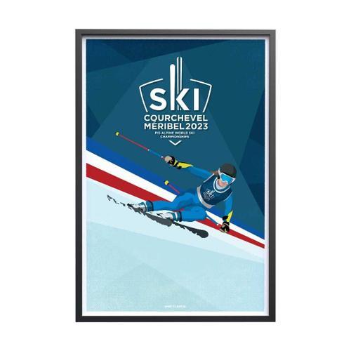 Affiche Ski - Courchevel M¿ribel 2023 Slalom G¿ant 40x60cm