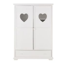Armoire Blanche 2 Portes 1 Tiroir