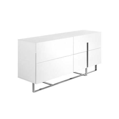 Buffet En Bois Blanc Et Acier Chrom¿