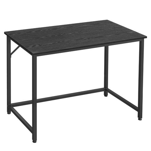 Bureau 100 Cm Style Moderne Effet Bois Noir