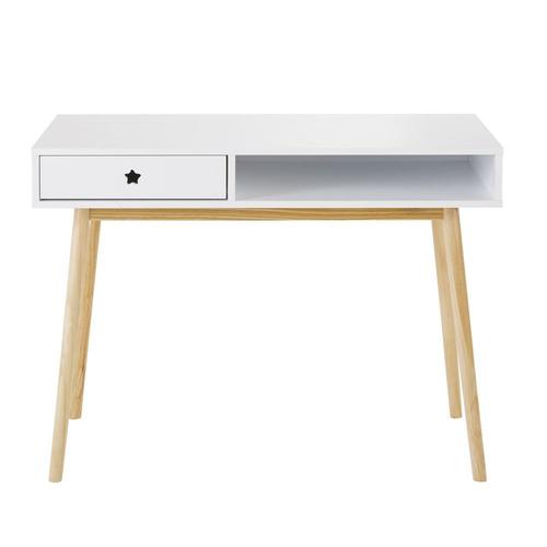 Bureau 1 Tiroir Blanc