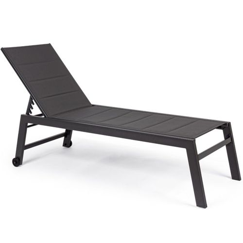 Chaise Longue Haute Aluminium Et Textil¿Ne Gris Anthracite