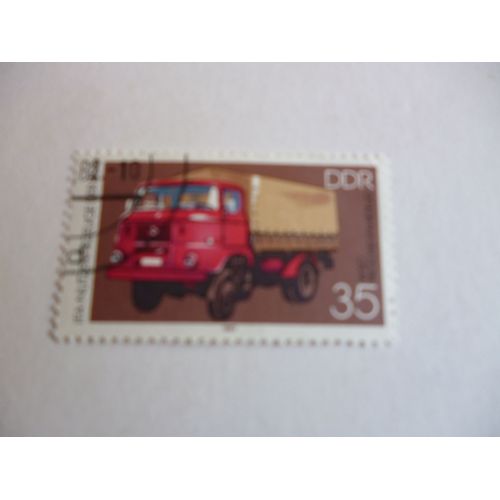 Timbre "Allemagne De L'est 1982 :Camion Bâché".