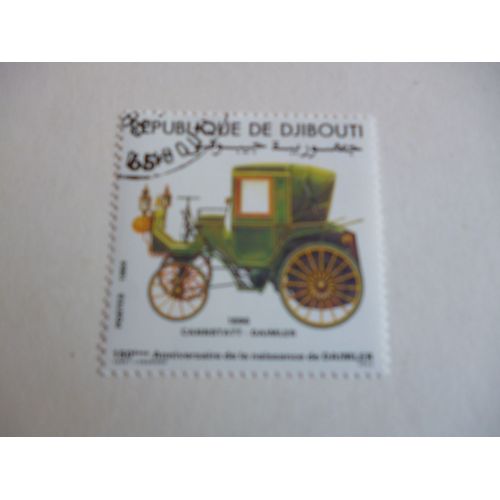 Timbre " Djibouti 1984:150ème Anniversaire De Daimler :1896 Cannstadt -Daimler".