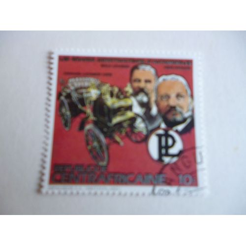 Timbre "République Centrafricaine :Les Grands Constructeurs Automobiles: Panhard Et Levassor"..