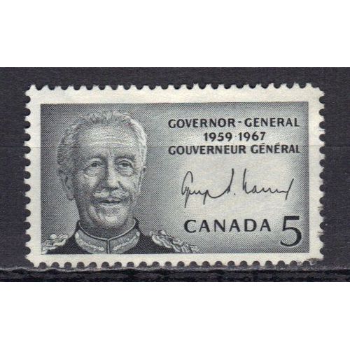 Canada 1971 : Mort Du Gouverneur Général Georges Philias Vanier (1888-1967), Gouverneur Général - Timbre 5 C. Noir Oblitéré