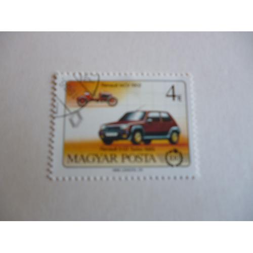 Timbre "Magyar Posta :Renault 5g Turbo 1985".