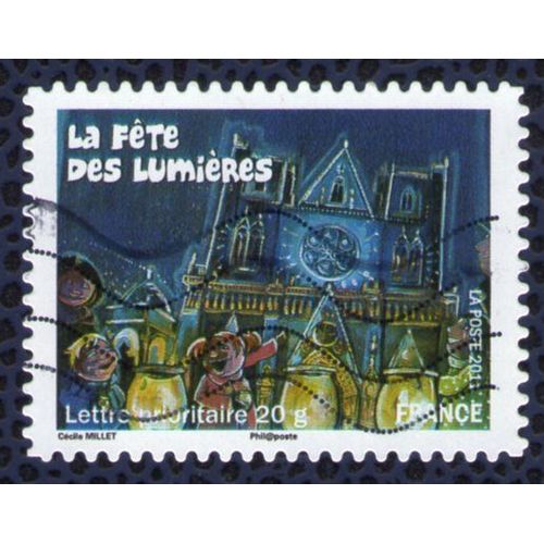 Timbre Oblitéré Used Stamp La France Comme J¿Aime La Fête Des Lumières De Lyon France 2011