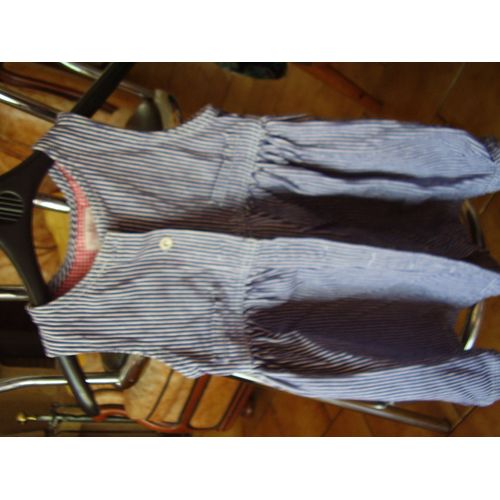 Robe Rayée Bleue Sans Manche 4 Ans