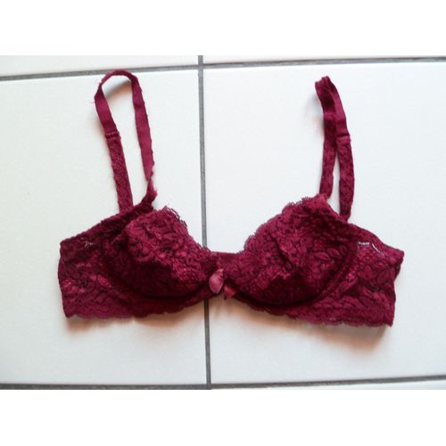 Soutien-Gorge Etam En Dentelle Bordeau Taille 85b