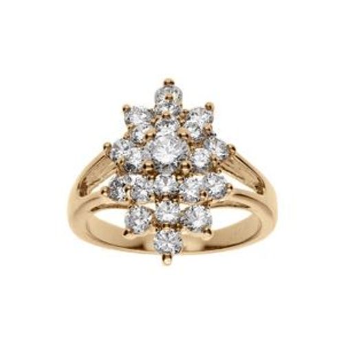 Bague Plaqué Or Marquise Oxydes Blancs