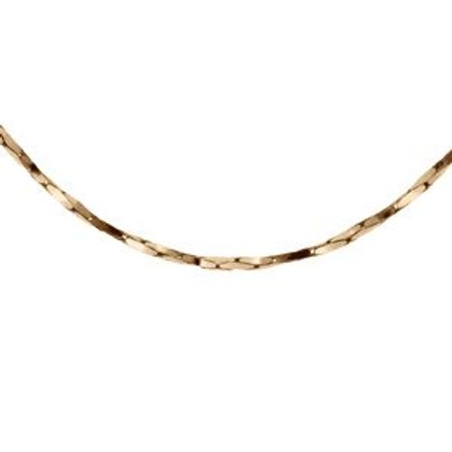 Chaîne Argent Et Dorure Jaune Torsade Diamanté 0.6mm 38cm