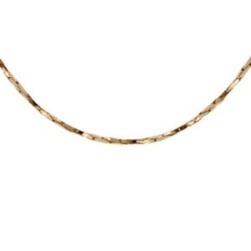 Chaîne Argent Et Dorure Jaune Torsade Diamanté 0.6mm 42cm