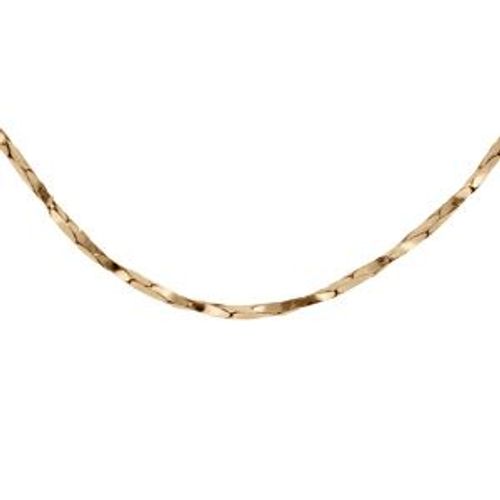 Chaîne Argent Et Dorure Jaune Torsade Diamanté 0.8mm 42cm