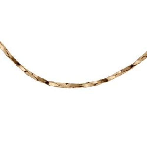 Chaîne Argent Et Dorure Jaune Torsade Diamanté 0.8mm 40cm