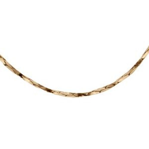 Chaîne Argent Et Dorure Jaune Torsade Diamanté 0.8mm 38cm