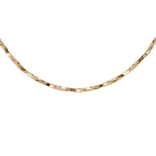Chaîne Argent Et Dorure Jaune Torsade Diamanté 0.8mm 45cm