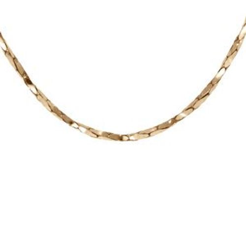 Chaîne Argent Et Dorure Jaune Torsade Diamanté 1.1mm 45cm