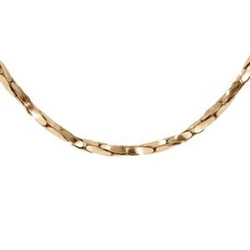 Chaîne Argent Dorure Jaune Torsade Diamanté 1.4mm 42cm