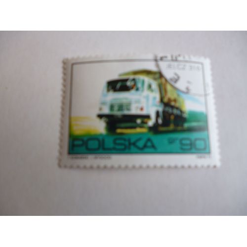 Timbre "Pologne :Camion :Jelcz 316".