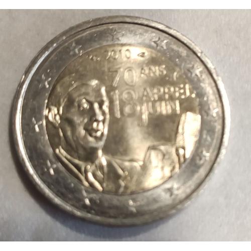 Pièce De 2 Euros De Gaulle 2010 70 Ans