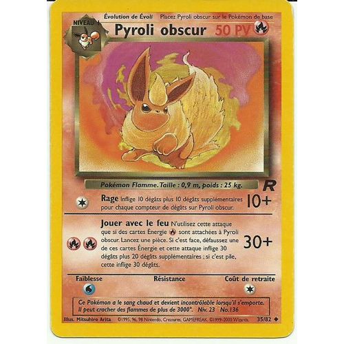 Pyroli Obscur 50pv 35/82 Team Rocket