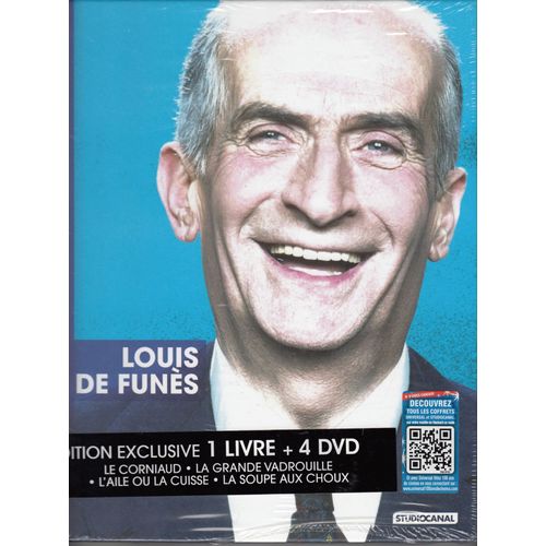 Louis De Funès - Coffret Livre : La Grande Vadrouille + Le Corniaud + La Soupe Aux Choux + L'aile Ou La Cuisse