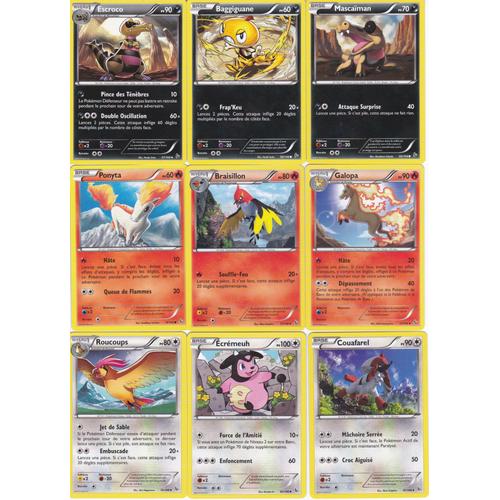 Lot De 9 Cartes Pokemon - Xy Etincelles