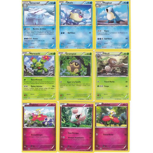 Lot De 9 Cartes Pokemon - Xy Etincelles