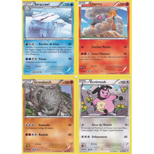 Lot De 4 Cartes Pokemon - Xy Etincelles - 100 Pv