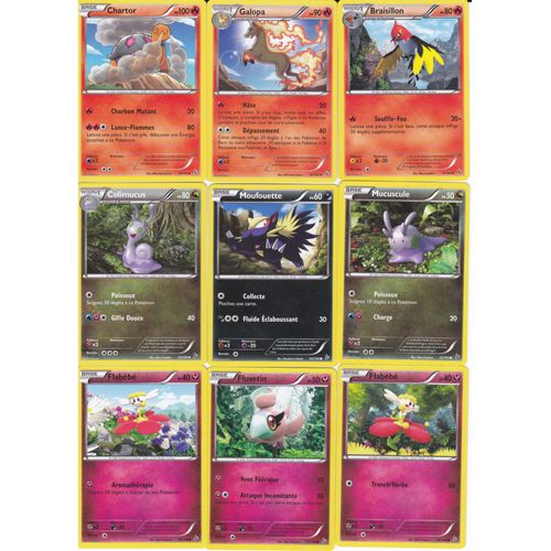 Lot De 9 Cartes Pokemon - Xy Etincelles