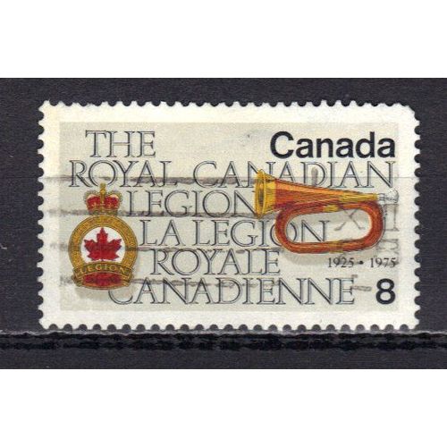 Canada 1975 : 50è Anniversaire De La Fondation De La Légion Royale Canadienne - Timbre 8 C. Multicolore Oblitéré