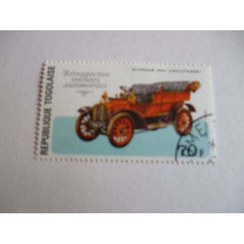 Timbre "Togo :Rétrospective Voitures Automobiles :Sunbeam 1904 :Angleterre".