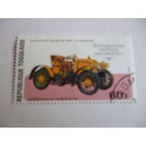 Timbre "Togo :Rétrospective Voitures Automobiles : Cannstadt-Daimler 1899:Prédécesseur De Mercedes".