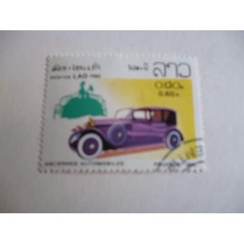 Timbre "Laos 1982 :Anciennes Automobiles:Peugeot 1925".