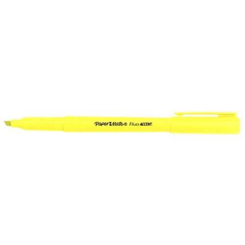 Lot De 2 Surligneurs (Couleurs Vives : Rose Et Jaune) Fluo Accent - Papermate