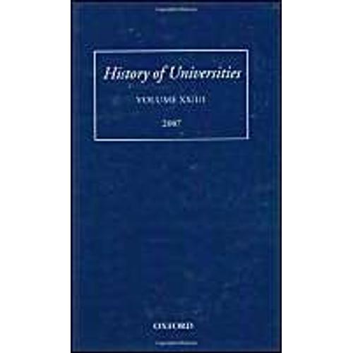 History Of Universities, Volume Xxii/1