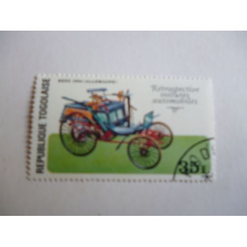 Timbre "Togo :Rétrospective Voitures Automobiles : Benz 1894".