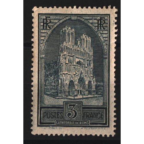 Cathédrale De Reims Année 1929 N° 259 Yvert Et Tellier