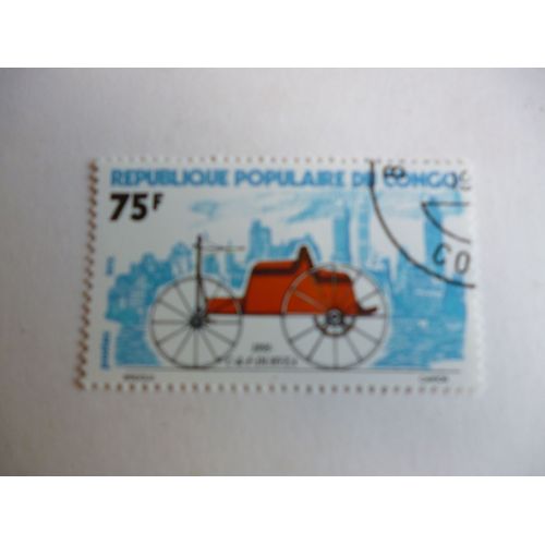 Timbre "Congo : 1975 :C Et F Duryea 1893".