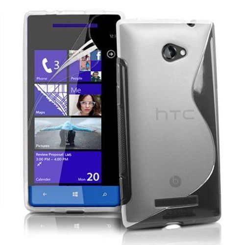 Htc Windows Phone 8s: Housse Etui Pochette Coque S Silicone Gel Transparent